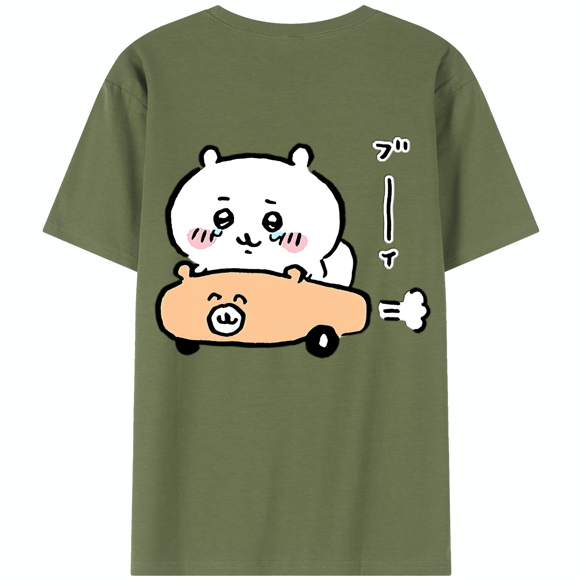 （画像用） ちいかわ ちいかわ Chii-kawa chiikawa 綿100％半袖Tシャツ（背面プリント）